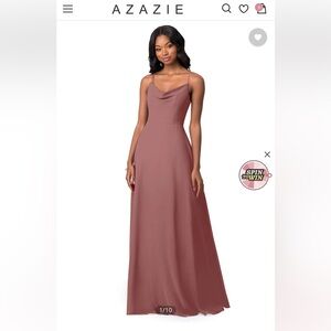 AZAZIE Daenerys size 6 desert rose dress excellent condition bridesmaid maxi